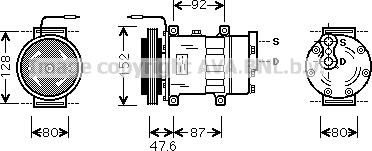 Prasco RTK434 - Компресор, кондиціонер avtolavka.club