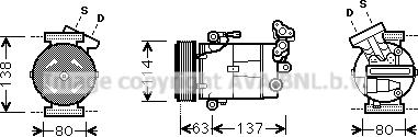 Prasco RTK437 - Компресор, кондиціонер avtolavka.club