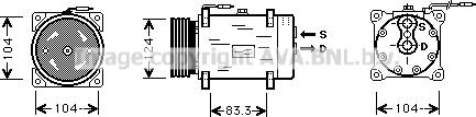 Prasco RTK038 - Компресор, кондиціонер avtolavka.club