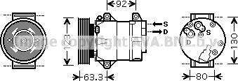 Prasco RTK369 - Компресор, кондиціонер avtolavka.club