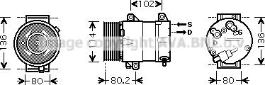 Prasco RTK381 - Компресор, кондиціонер avtolavka.club