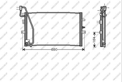 Prasco SA050C001 - Конденсатор, кондиціонер avtolavka.club