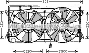 Prasco TO7550 - Вентилятор, охолодження двигуна avtolavka.club