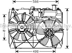 Prasco TO7534 - Вентилятор, охолодження двигуна avtolavka.club