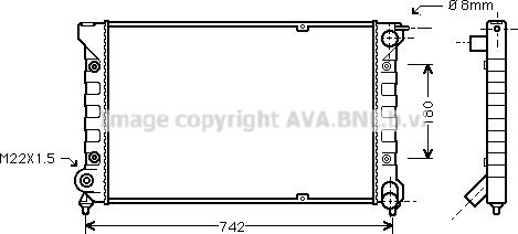 Prasco VNA2041 - Радіатор, охолодження двигуна avtolavka.club