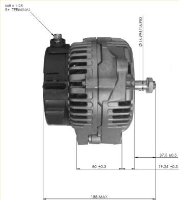 Prestolite Electric 860713GB - Генератор avtolavka.club