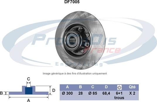 Procodis France DF7005 - Гальмівний диск avtolavka.club