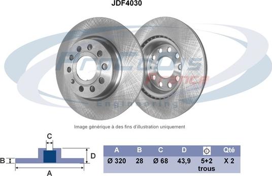 Procodis France JDF4030 - Гальмівний диск avtolavka.club