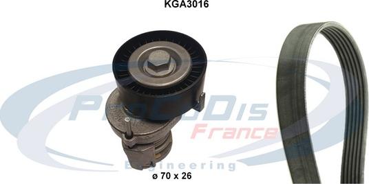 Procodis France KGA3016 - Поликлиновий ремінний комплект avtolavka.club
