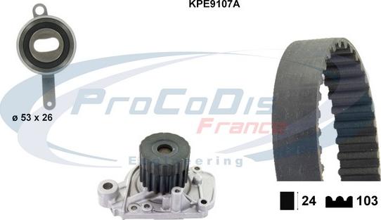 Procodis France KPE9107A - Водяний насос + комплект зубчатого ременя avtolavka.club