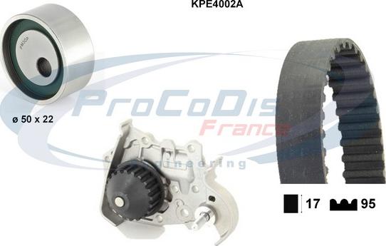 Procodis France KPE4002A - Водяний насос + комплект зубчатого ременя avtolavka.club