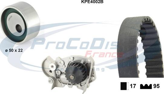 Procodis France KPE4002B - Водяний насос + комплект зубчатого ременя avtolavka.club