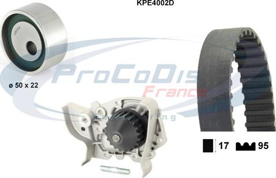 Procodis France KPE4002D - Водяний насос + комплект зубчатого ременя avtolavka.club