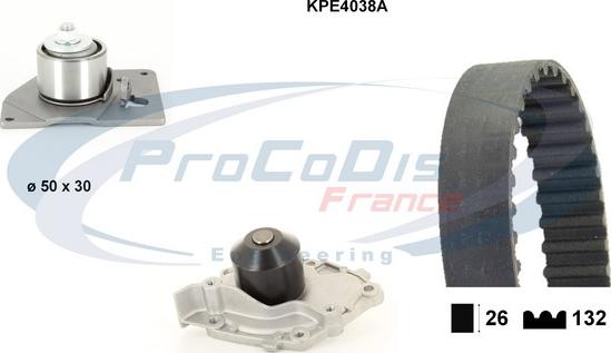 Procodis France KPE4038A - Водяний насос + комплект зубчатого ременя avtolavka.club