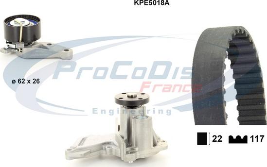 Procodis France KPE5018A - Водяний насос + комплект зубчатого ременя avtolavka.club