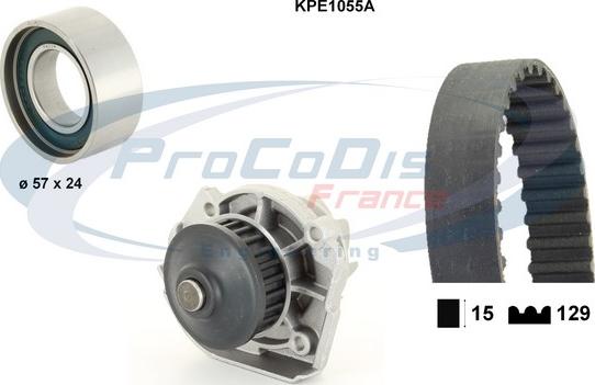 Procodis France KPE1055A - Водяний насос + комплект зубчатого ременя avtolavka.club