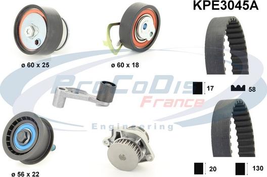Procodis France KPE3045A - Водяний насос + комплект зубчатого ременя avtolavka.club