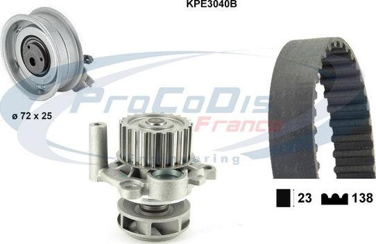 Procodis France KPE3040B - Водяний насос + комплект зубчатого ременя avtolavka.club