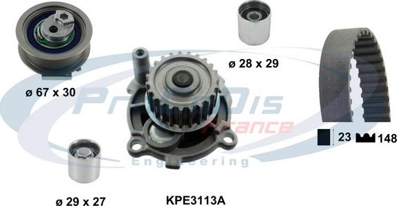 Procodis France KPE3113A - Водяний насос + комплект зубчатого ременя avtolavka.club