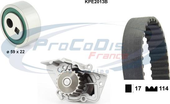 Procodis France KPE2013B - Водяний насос + комплект зубчатого ременя avtolavka.club