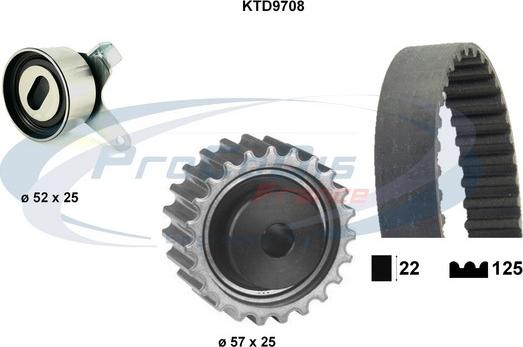 Procodis France KTD9708 - Комплект ременя ГРМ avtolavka.club