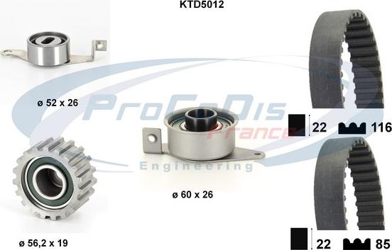 Procodis France KTD5012 - Комплект ременя ГРМ avtolavka.club