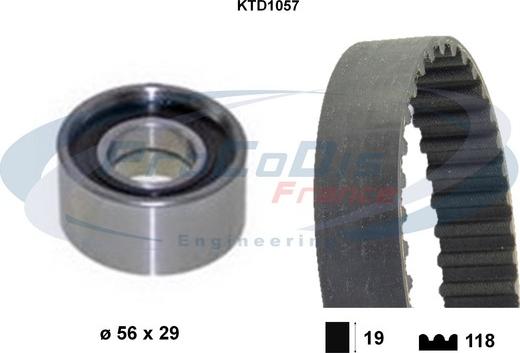 Procodis France KTD1057 - Комплект ременя ГРМ avtolavka.club