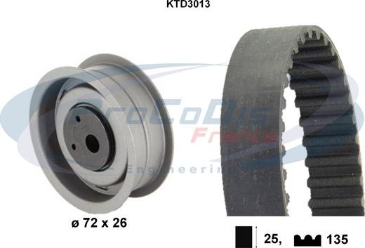 Procodis France KTD3013 - Комплект ременя ГРМ avtolavka.club