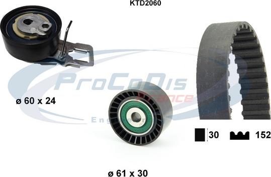 Procodis France KTD2060 - Комплект ременя ГРМ avtolavka.club