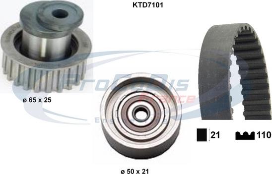 Procodis France KTD7101 - Комплект ременя ГРМ avtolavka.club