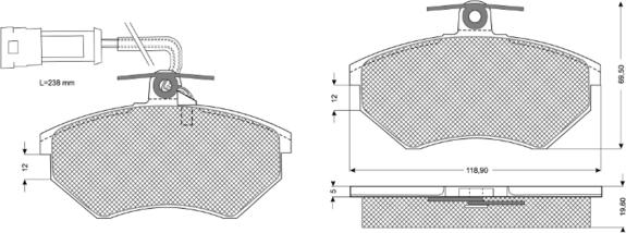 Procodis France PF10111 - Гальмівні колодки, дискові гальма avtolavka.club