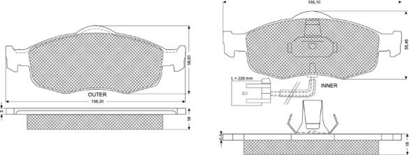 Procodis France PF11191 - Гальмівні колодки, дискові гальма avtolavka.club