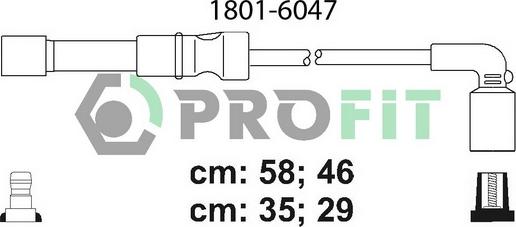 Profit 1801-6047 - Комплект проводів запалювання avtolavka.club