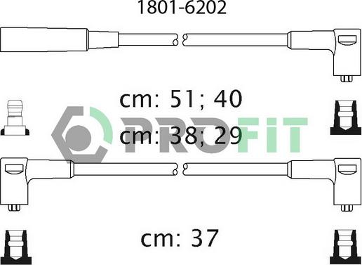 Profit 1801-6202 - Комплект проводів запалювання avtolavka.club