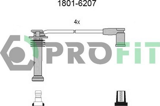 Profit 1801-6207 - Комплект проводів запалювання avtolavka.club