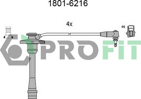 Profit 1801-6216 - Комплект проводів запалювання avtolavka.club