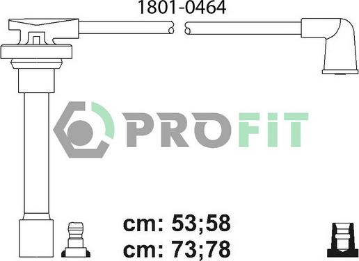 Profit 1801-0464 - Комплект проводів запалювання avtolavka.club