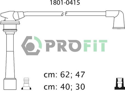 Profit 1801-0415 - Комплект проводів запалювання avtolavka.club