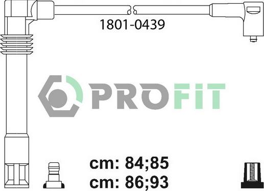 Profit 1801-0439 - Комплект проводів запалювання avtolavka.club