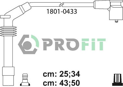 Profit 1801-0433 - Комплект проводів запалювання avtolavka.club