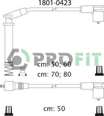 Profit 1801-0423 - Комплект проводів запалювання avtolavka.club