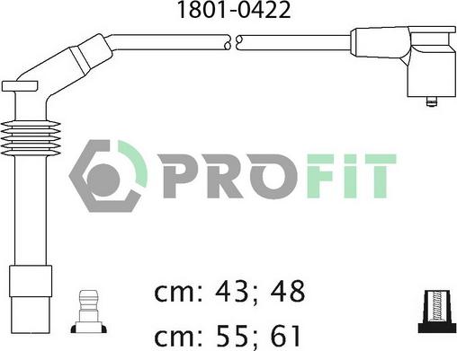 Profit 1801-0422 - Комплект проводів запалювання avtolavka.club