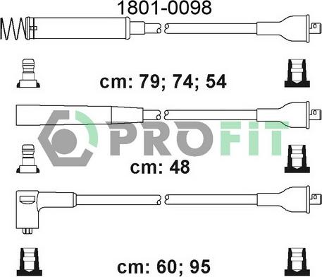 Profit 1801-0098 - Комплект проводів запалювання avtolavka.club