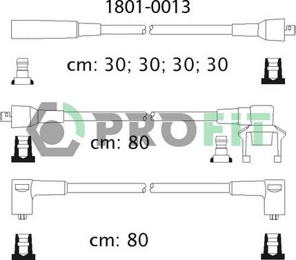 Profit 1801-0013 - Комплект проводів запалювання avtolavka.club