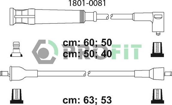 Profit 1801-0081 - Комплект проводів запалювання avtolavka.club