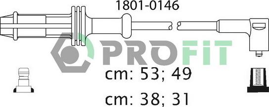 Profit 1801-0146 - Комплект проводів запалювання avtolavka.club