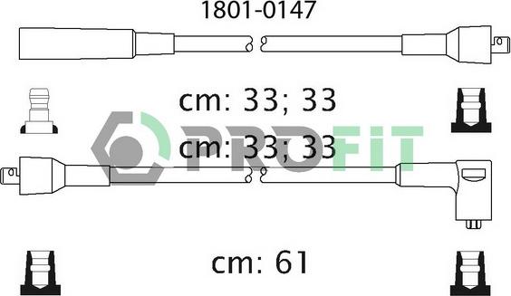 Profit 1801-0147 - Комплект проводів запалювання avtolavka.club