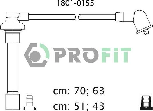 Profit 1801-0155 - Комплект проводів запалювання avtolavka.club