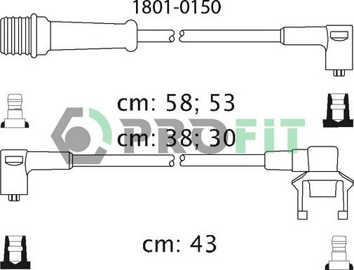 Profit 1801-0150 - Комплект проводів запалювання avtolavka.club