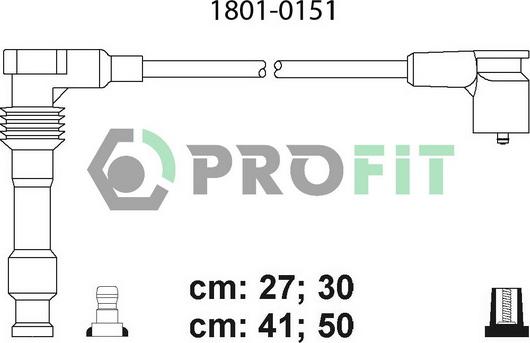 Profit 1801-0151 - Комплект проводів запалювання avtolavka.club